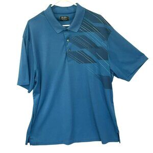 Ben Hogan Performance Men's 3-Button Golf Polo Shirt Size XXL in Blue Activewear